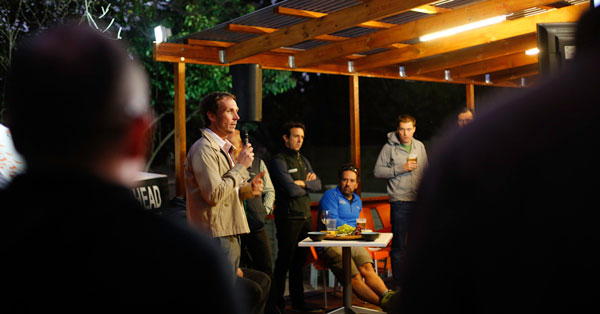 Rob Heath talks at the launch to gueats. Photo: Daniel Coetzee