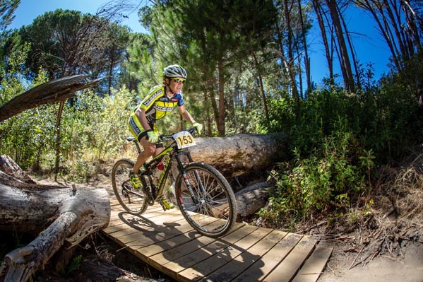 41-year-old Esther Süss (SUI) – a former Mountain Bike Marathon World Champion and multiple winner of the Absa Cape Epic – claimed the Elite Women's victory in 01:32:35 during round two of the Stihl 2016 SA XCO Cup Series at Helderberg Farms, Somerset West, on Saturday 27 February. Photo: Chris Hitchcock