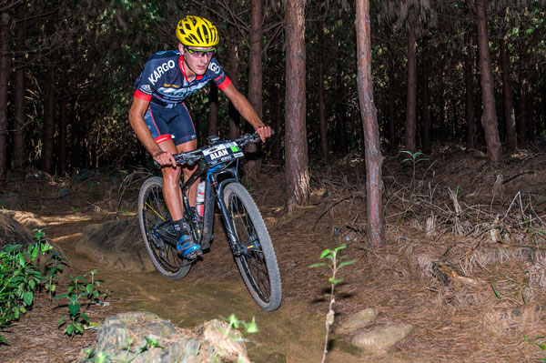 Alan Hatherly led for most of the race to defend his title at the Sappi Howick MTB Classic & Enduro. Photo: Anthony Grote/ Gameplan Media