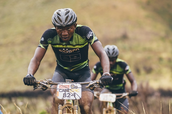 Team Exxaro/Tronox's Rilamulele Gadabeni and Tovhowani Mavundadavhi during stage 4 of the 2016 Absa Cape Epic Mountain Bike stage race from the Cape Peninsula University of Technology in Wellington, South Africa on the 17th March 2016 Photo by Ewald Sadie/Cape Epic/SPORTZPICS PLEASE ENSURE THE APPROPRIATE CREDIT IS GIVEN TO THE PHOTOGRAPHER AND SPORTZPICS ALONG WITH THE ABSA CAPE EPIC {ace2016}