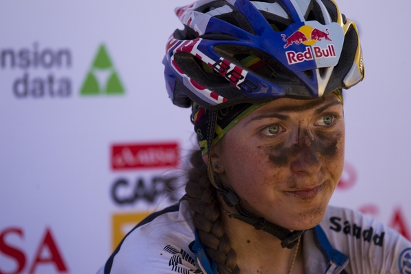 Yana Belomoina of Sport for Good after stage 3 of the 2016 Absa Cape Epic Mountain Bike stage race held from Saronsberg Wine Estate in Tulbagh to the Cape Peninsula University of Technology in Wellington, South Africa on the 16th March 2016 Photo by Gary Perkin/Cape Epic/SPORTZPICS PLEASE ENSURE THE APPROPRIATE CREDIT IS GIVEN TO THE PHOTOGRAPHER AND SPORTZPICS ALONG WITH THE ABSA CAPE EPIC ace2016