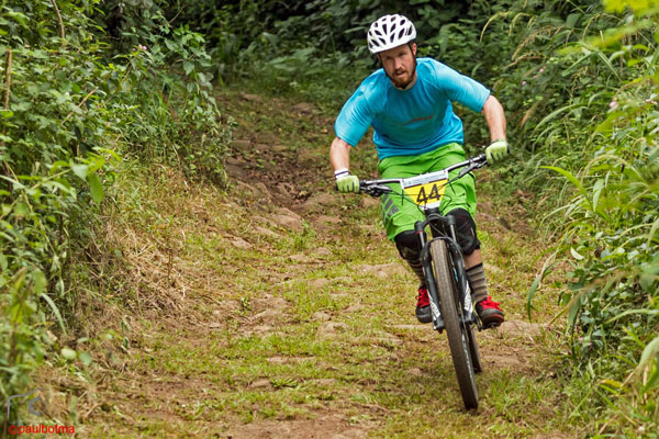 Hilton Frost posted some quick times to take the Men's overall victory at round two of the 2016 KZNMTB Provincial ENDURO Series - presented by Greg Minnaar Cycles at Giba Gorge MTB Park near Pinetown on Saturday 26 March. Photo: Paul Botma