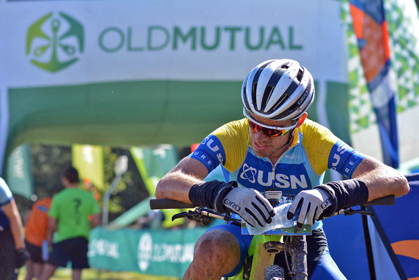 Darren Lill of Dorma-USN-Purefit reflects on a tough day in the saddle after stage seven of the Old Mutual joBerg2c. Photo supplied.