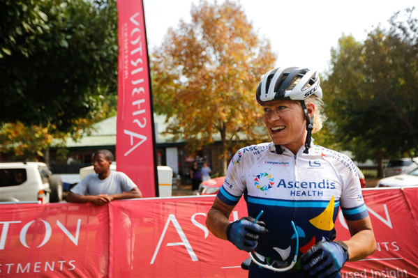 Robyn de Groot victorious at the finish with her 4th consecutive National Marathon Title at the 2016 #MTBClarens Ashburton Investments National MTB Series and South African National Marathon Championships. Photo: ZC Marketing Consulting