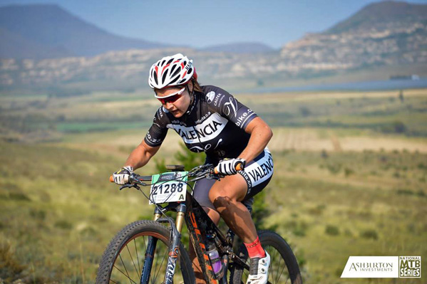 Second place finisher Samantha Sanders (Valencia) at the 2016 #MTBClarens Ashburton Investments National MTB Series and South African National Marathon Championships. Photo: ZC Marketing Consulting