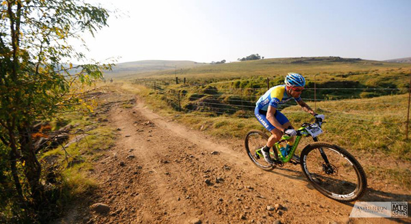 Third place finisher Waylon Woolcock (USN Purefit) at the 2016 #MTBClarens Ashburton Investments National MTB Series and South African National Marathon Championships. Photo: ZC Marketing Consulting