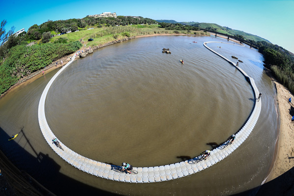 The famous floating bridge was the star attraction during the third and final stage of the Adventure at the 2016 KAP sani2c. Photo: Darren Goddard/Gameplan Media