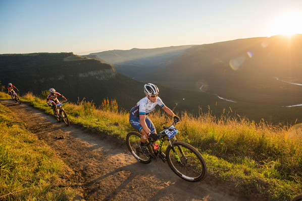 The Team Ascendis Health duo of Robyn de Groot (pictured) and Jennie Stenerhag were well in the hunt for another stage win until they had a navigational mishap which cost them first place after the second stage of the Race on Friday at the 2016 KAP sani2c Photo: Anthony Grote/Gameplan Media