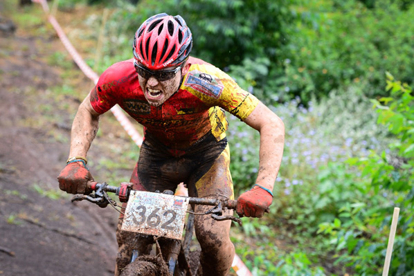 German Alexander Bunn (Team Firebike Drossiger) claimed the Junior Men's XCO race victory at the 2016 Pietermaritzburg MTB Festival at Cascades MTB Park on Saturday 30 April.  Photo: Darren Goddard