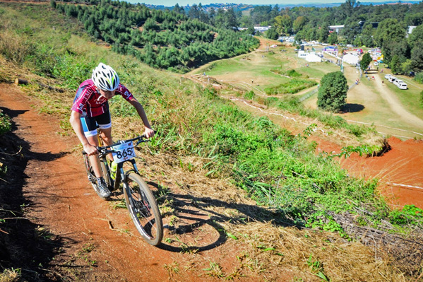 Sub Junior Mitchel Potgieter representing Thomas More College during the KwaZulu-Natal Schools Challenge at the 2016 Pietermaritzburg MTB Festival at Cascades MTB Park on Monday 2 May.  Photo: Darren Goddard