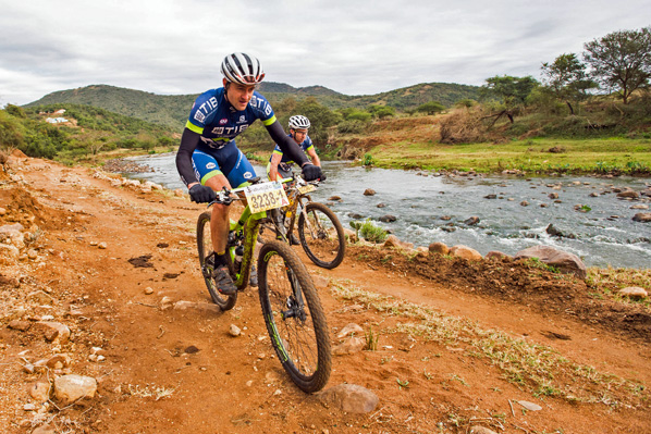 The pre-race favourite, Team TIB's Andrew Hill and Tyronne White, flew out of the blocks and maintained their lead from the start on stage one of the 2016 BSi Steel dusi2c from Camps Drift in Pietermaritzburg to Mfula Store on Saturday. Photo: Anthony Grote/Gameplan Media