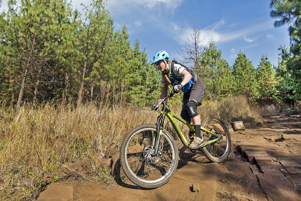 Kathryn Fourie claimed her first ever Enduro race win when she crossed the line first at the STIHL Karkloof Enduro on the opening day of the 2016 Sappi Karkloof Classic Trail Festival at Karkloof Country Club. Photo: Anthony Grote/Gameplan Media