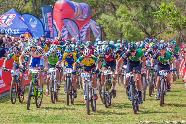 Junior Men's finals of the Mpumalanga Spur Schools MTB League finals. Photo: Bev Corser