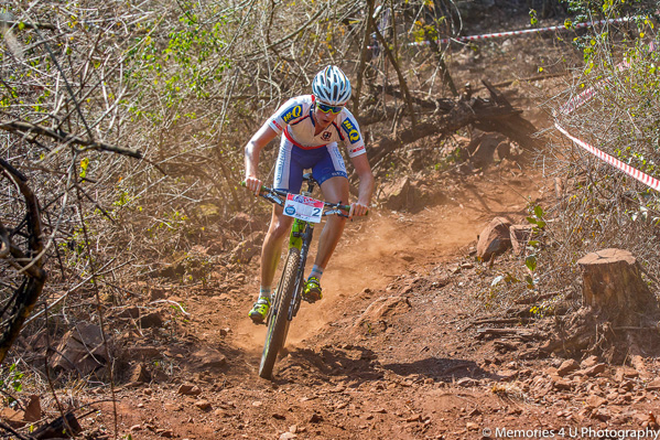 Leam de Klerk of Penry College was the junior Mpulanga champion of the Spur Schools MTB League. Photo: Bev Corser