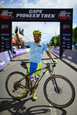 Jiri Krivanek secured the overall win in the Solo men’s category at the Cape Pioneer Trek international mountain bike stage race in South Africa on Saturday. Photo: www.zcmc.co.za