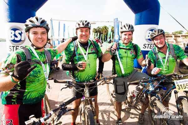 Riders at the finish of the Dusi2C. Photo: Anthony Grote