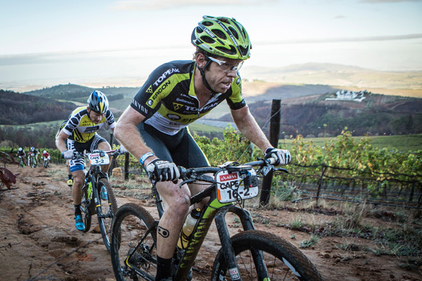 Erik Kleinhans of Team Topeak Ergon Racing 2 during stage 6 of the 2016 Absa Cape Epic Mountain Bike stage race from Boschendal in Stellenbosch, South Africa on the 19th March 2015 Photo by Nick Muzik/Cape Epic/SPORTZPICS PLEASE ENSURE THE APPROPRIATE CREDIT IS GIVEN TO THE PHOTOGRAPHER AND SPORTZPICS ALONG WITH THE ABSA CAPE EPIC ace2016