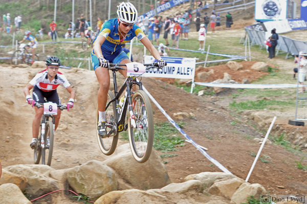 Cross country (XCO) star and Olympic Champion Jenny Rissveds announced her participation in the 2017 Cape Epic in the mixed category, alongside team manager Thomas Frischknecht.  Pictured here, Jenny Rissveds in action at the 2013 UCI Mountain Bike World Champs, Pietermaritzburg, South Africa. Photo: Dino Lloyd